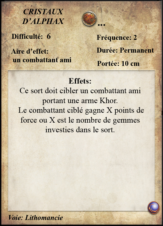 Cristaux d'Alphax